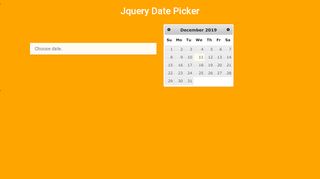 jQuery Datepicker js demo