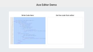 Ace Editor Demo