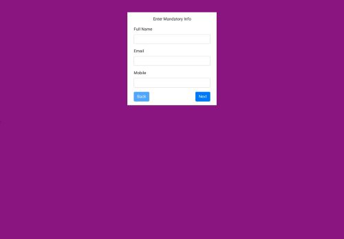 Step by step bootstrap form